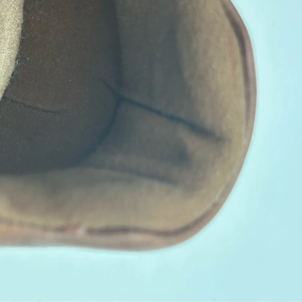 Clarks Brown Leather Oxfords with Zipper Detail